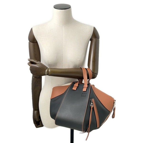 ロエベ ハンドバッグ ハンモック スモール クラシックカーフレザー A538S35X04 LOEWE 2way 黒 ブラウン