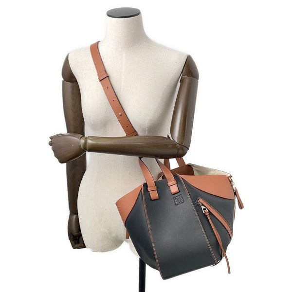 ロエベ ハンドバッグ ハンモック スモール クラシックカーフレザー A538S35X04 LOEWE 2way 黒 ブラウン