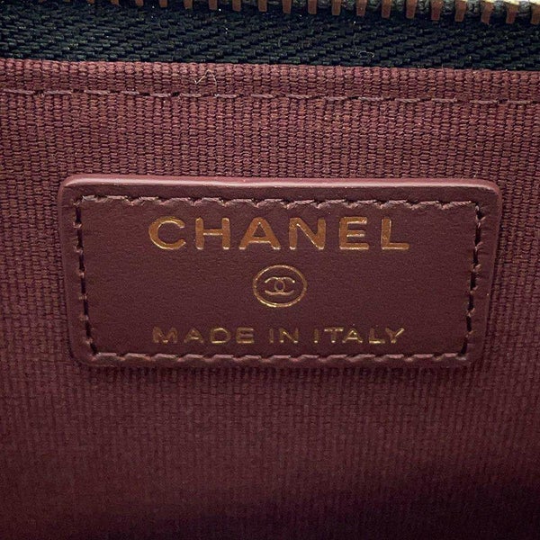 シャネル コインケース マトラッセ ココマーク キャビアスキン AP3179 フラグメント カードケース 黒