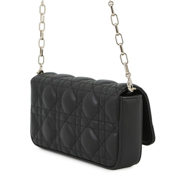 クリスチャン・ディオール チェーンショルダーバッグ My Dior ディオール トーク フォンバッグ カナージュ S0937ONMJ 黒