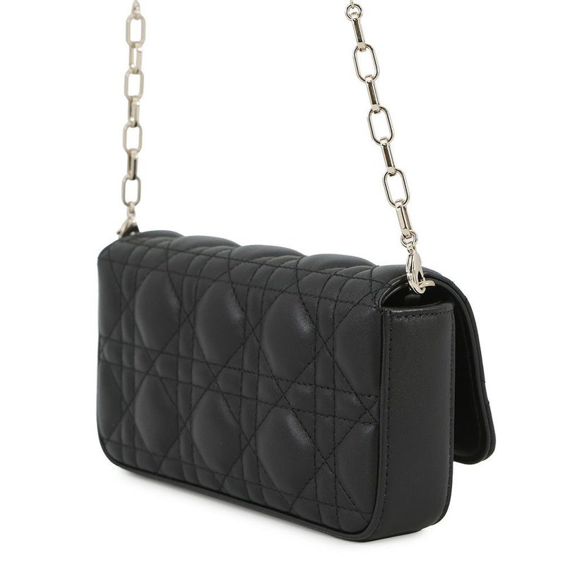 クリスチャン・ディオール チェーンショルダーバッグ My Dior ディオール トーク フォンバッグ カナージュ S0937ONMJ 黒