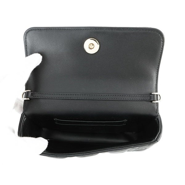 クリスチャン・ディオール チェーンショルダーバッグ My Dior ディオール トーク フォンバッグ カナージュ S0937ONMJ 黒