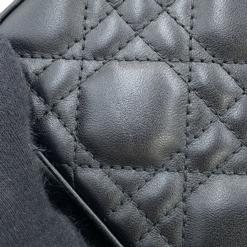 クリスチャン・ディオール チェーンショルダーバッグ My Dior ディオール トーク フォンバッグ カナージュ S0937ONMJ 黒