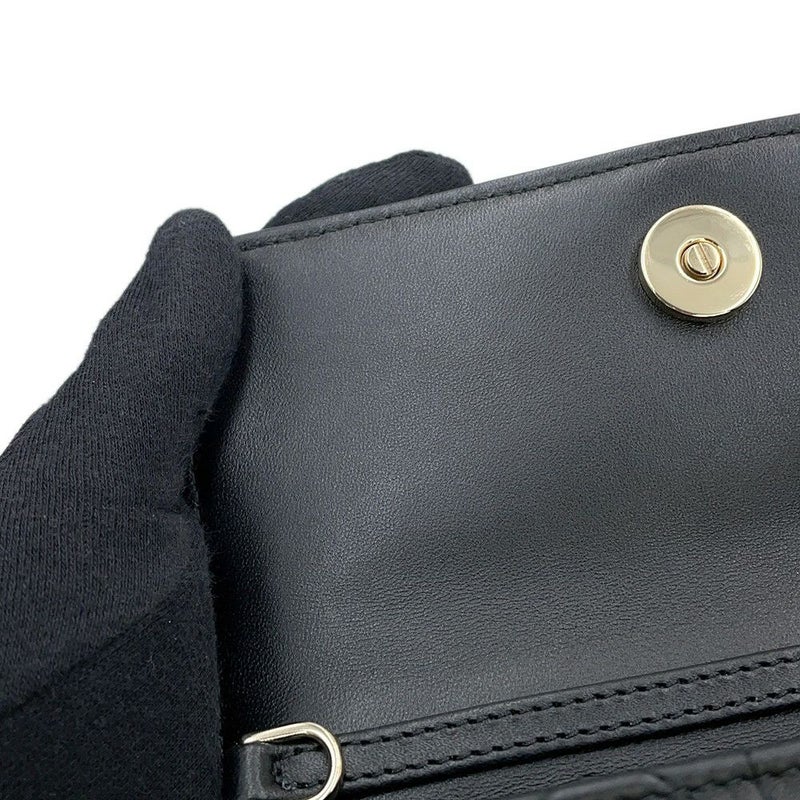 クリスチャン・ディオール チェーンショルダーバッグ My Dior ディオール トーク フォンバッグ カナージュ S0937ONMJ 黒