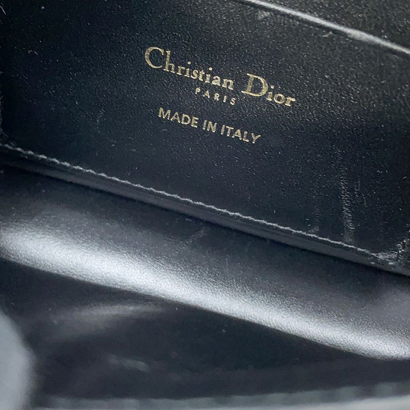 クリスチャン・ディオール チェーンショルダーバッグ My Dior ディオール トーク フォンバッグ カナージュ S0937ONMJ 黒