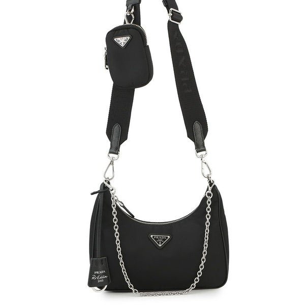 プラダ ショルダーバッグ Re-Edition 2005 Re-Nylon ナイロン 1BH204 PRADA 2wayバッグ 黒