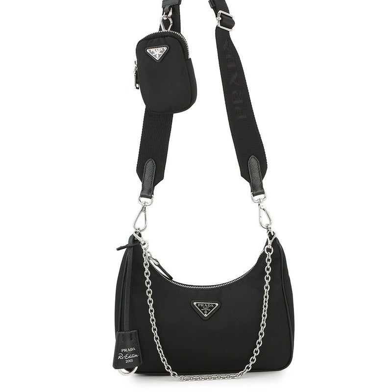 プラダ ショルダーバッグ Re-Edition 2005 Re-Nylon ナイロン 1BH204 PRADA 2wayバッグ 黒