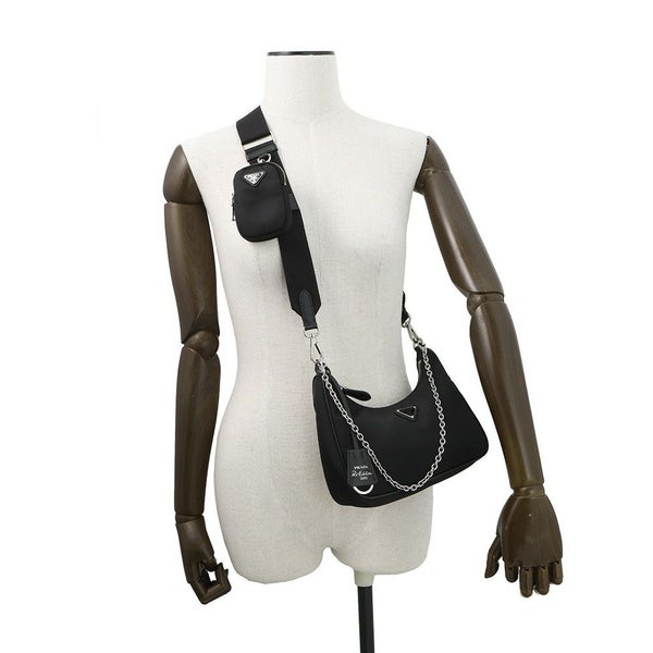 プラダ ショルダーバッグ Re-Edition 2005 Re-Nylon ナイロン 1BH204 PRADA 2wayバッグ 黒