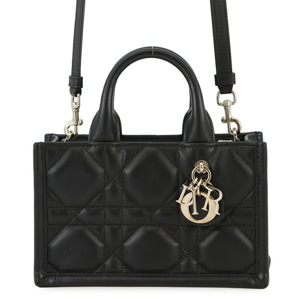 ディオール ハンドバッグ マクロカナージュ ブックトート ミニ カーフレザー S5573OWHP_M900 2way 黒