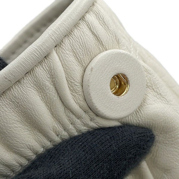 プラダ ハンドバッグ ギャザー レザー 1BA172 PRADA 2way 白