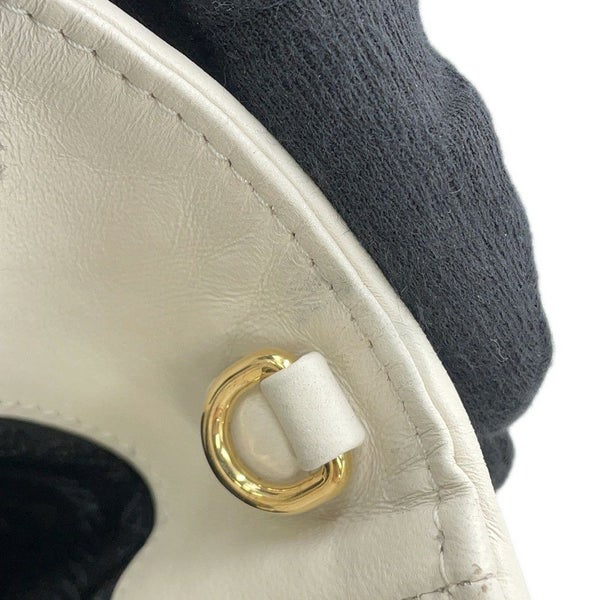 プラダ ハンドバッグ ギャザー レザー 1BA172 PRADA 2way 白