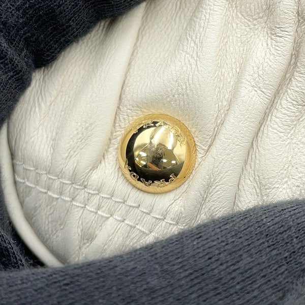 プラダ ハンドバッグ ギャザー レザー 1BA172 PRADA 2way 白