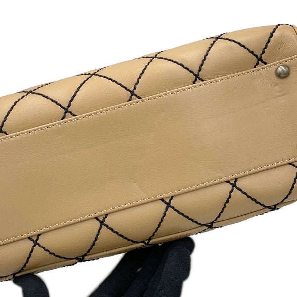 シャネル ハンドバッグ ワイルドステッチ マトラッセ ココマーク カーフレザー A14692 CHANEL