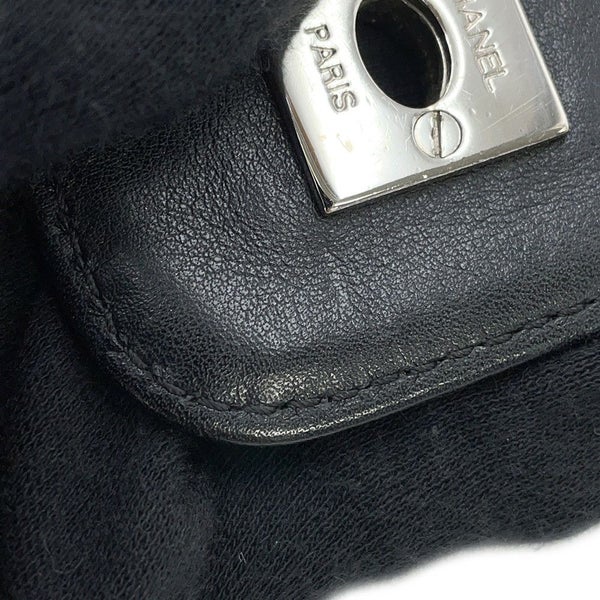 シャネル チェーンショルダーバッグ マトラッセ ココマーク スポーツライン シングルフラップ ハラコ キャンバス CHANEL 黒