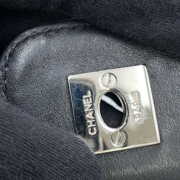 シャネル チェーンショルダーバッグ マトラッセ ココマーク スポーツライン シングルフラップ ハラコ キャンバス CHANEL 黒