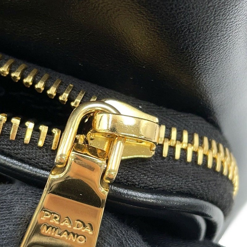 プラダ ハンドバッグ デュエット 巾着 ソフトカーフレザー 1BH038 PRADA 2way 黒