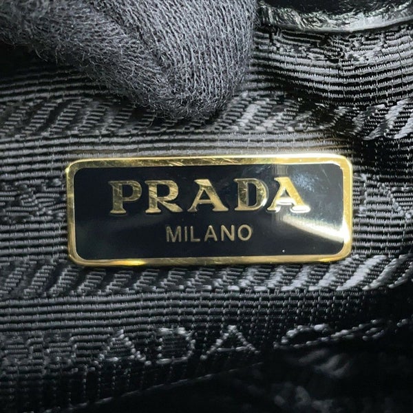 プラダ ハンドバッグ デュエット 巾着 ソフトカーフレザー 1BH038 PRADA 2way 黒