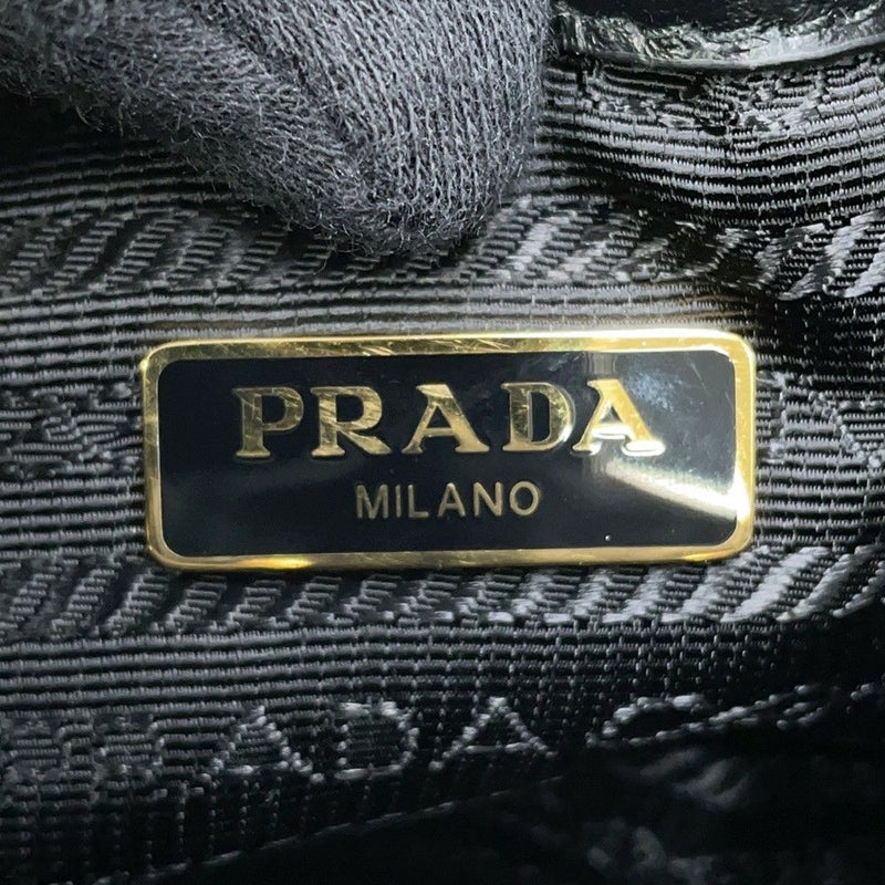 プラダ ハンドバッグ デュエット 巾着 ソフトカーフレザー 1BH038 PRADA 2way 黒