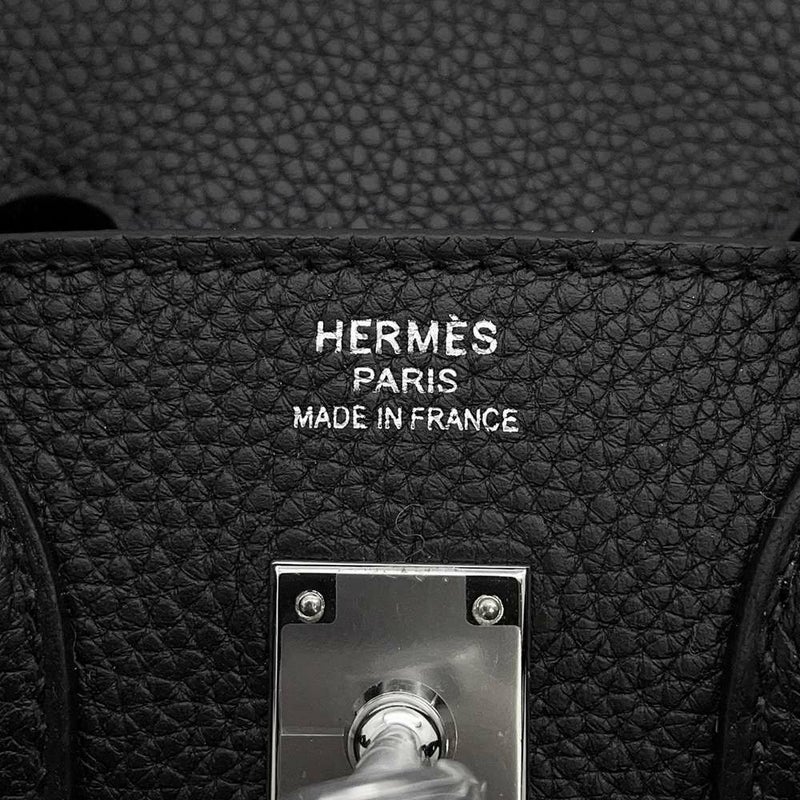エルメス バーキン25 ブラック/シルバー金具 トゴ W刻印 HERMES Birkin ハンドバッグ 黒