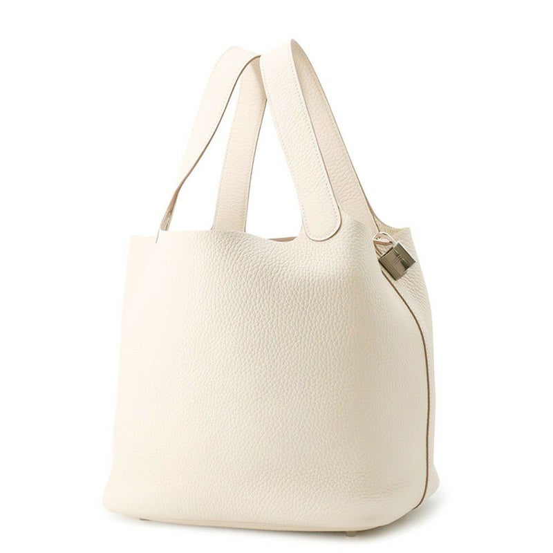 エルメス ハンドバッグ ピコタンロックMM クレ/シルバー金具 トリヨンクレマンス K刻印