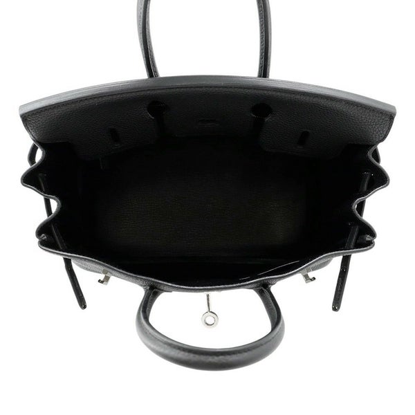 エルメス バーキン25 ブラック/シルバー金具 トゴ X刻印 HERMES Birkin ハンドバッグ