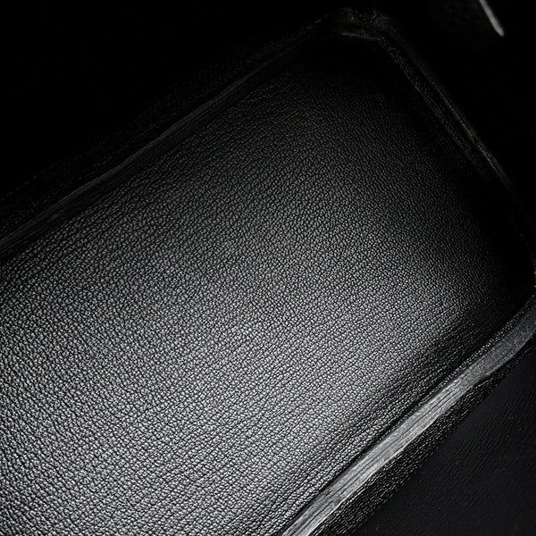 エルメス バーキン25 ブラック/シルバー金具 トゴ X刻印 HERMES Birkin ハンドバッグ