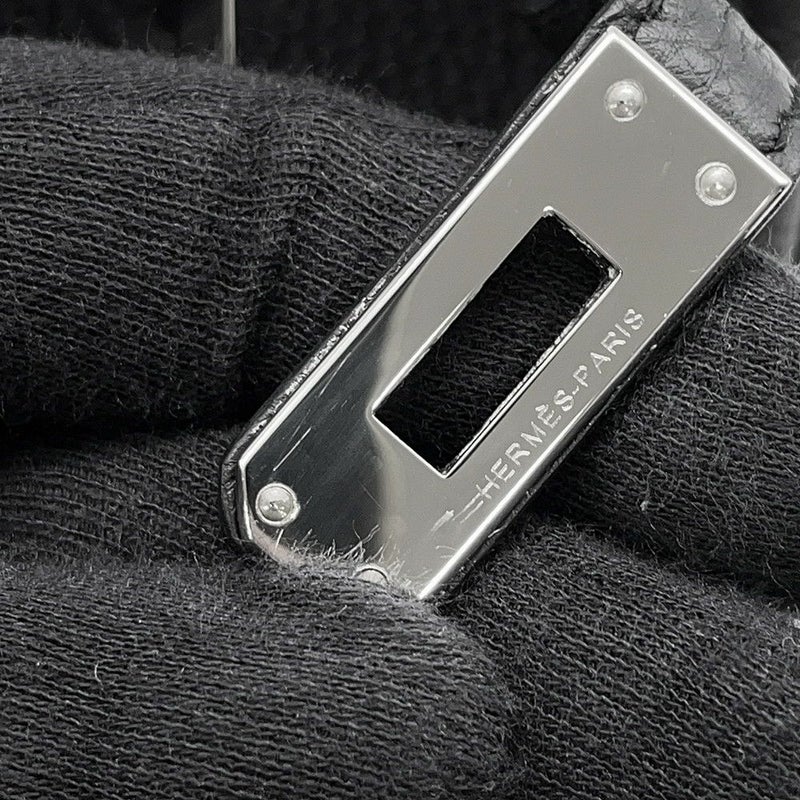 エルメス バーキン25 ブラック/シルバー金具 トゴ X刻印 HERMES Birkin ハンドバッグ