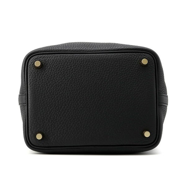 エルメス ハンドバッグ ピコタンロックPM タッチ ブラック/ゴールド金具 トリヨンクレマンス/アリゲーターマット Y刻印 黒