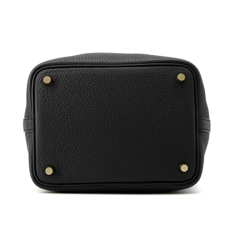 エルメス ハンドバッグ ピコタンロックPM タッチ ブラック/ゴールド金具 トリヨンクレマンス/アリゲーターマット Y刻印 黒