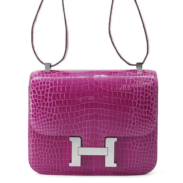 エルメス ショルダーバッグ コンスタンス3 24 ローズシェヘラザード/シルバー金具 ポロサスシャイン Y刻印