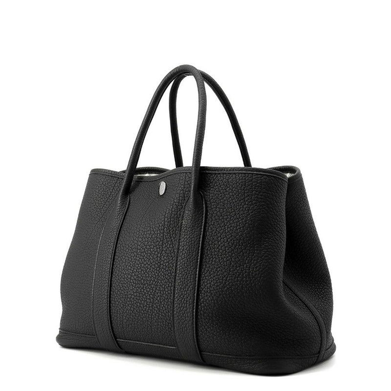 エルメス トートバッグ ガーデンパーティTPM ブラック/シルバー金具 ネゴンダ W刻印 黒