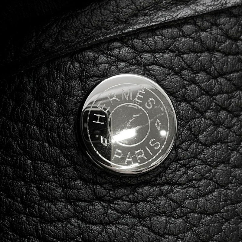 エルメス トートバッグ ガーデンパーティTPM ブラック/シルバー金具 ネゴンダ W刻印 黒