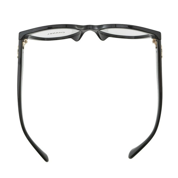 シャネル 伊達メガネ ハート ココマーク メガネフレーム 55□16 140 3436-A CHANEL アイウェア 黒