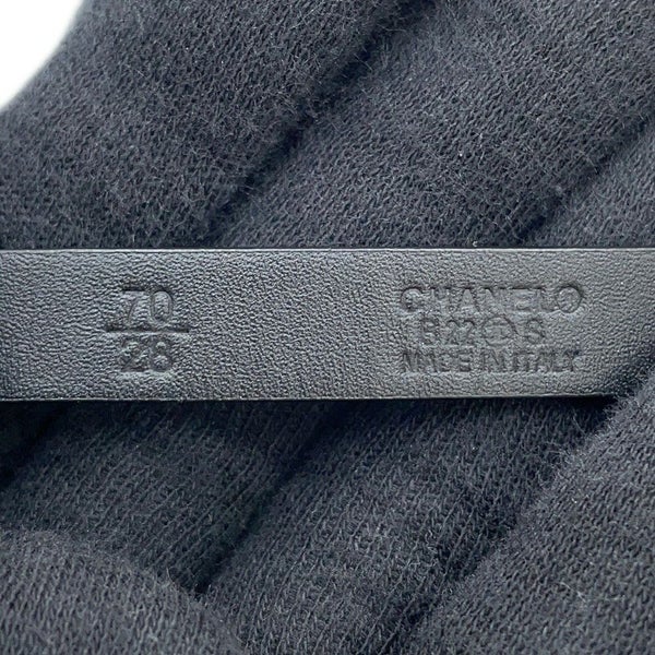 シャネル ベルト ココマーク チェーン レザー レディースサイズ70 B22S CHANEL 黒