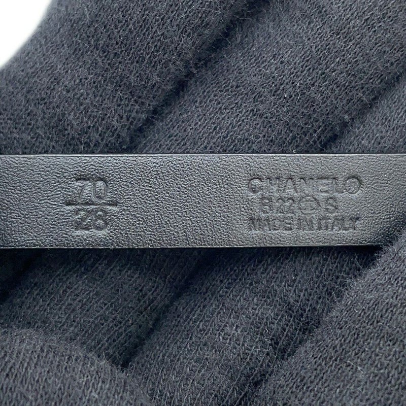 シャネル ベルト ココマーク チェーン レザー レディースサイズ70 B22S CHANEL 黒