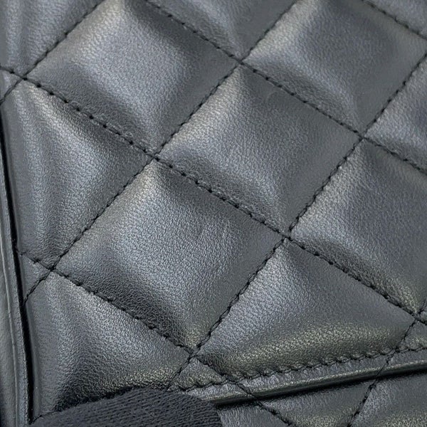 シャネル チェーンショルダーバッグ マトラッセ ココマーク ヴァニティケース ラムスキン AP2199 CHANEL 2way バニティ 黒