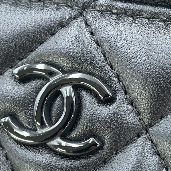 シャネル チェーンショルダーバッグ マトラッセ ココマーク ヴァニティケース ラムスキン AP2199 CHANEL 2way バニティ 黒