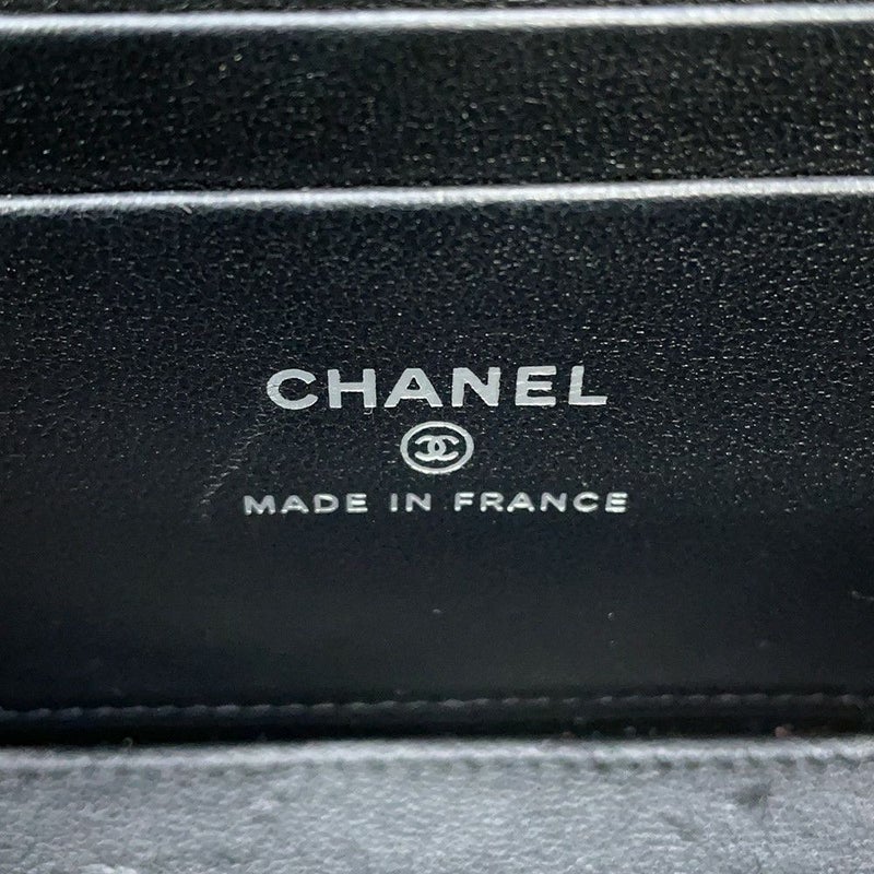 シャネル チェーンショルダーバッグ マトラッセ ココマーク ヴァニティケース ラムスキン AP2199 CHANEL 2way バニティ 黒