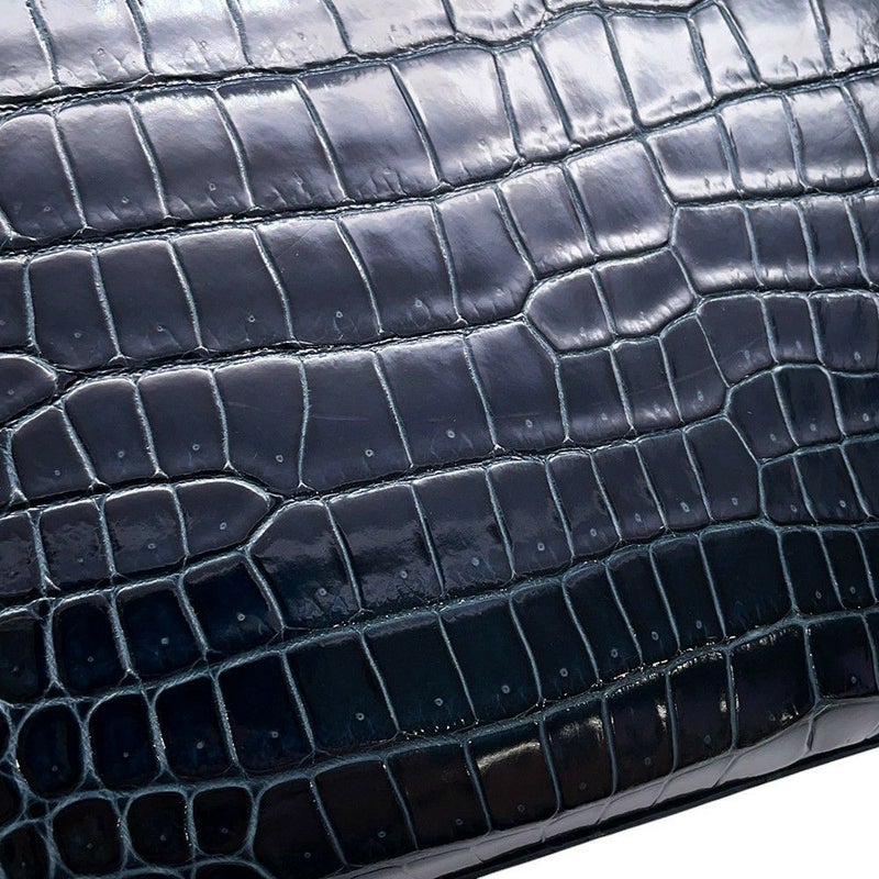 エルメス ハンドバッグ ケリー28 外縫い ブルーマリン/ゴールド金具 ポロサスシャイン Y刻印 2wayショルダー