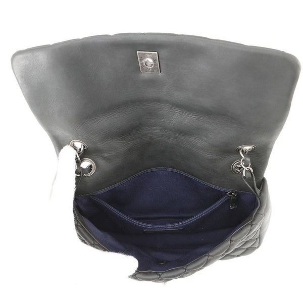 シャネル チェーンショルダーバッグ マトラッセ ココマーク シングルフラップ スパークル レザー CHANEL 黒