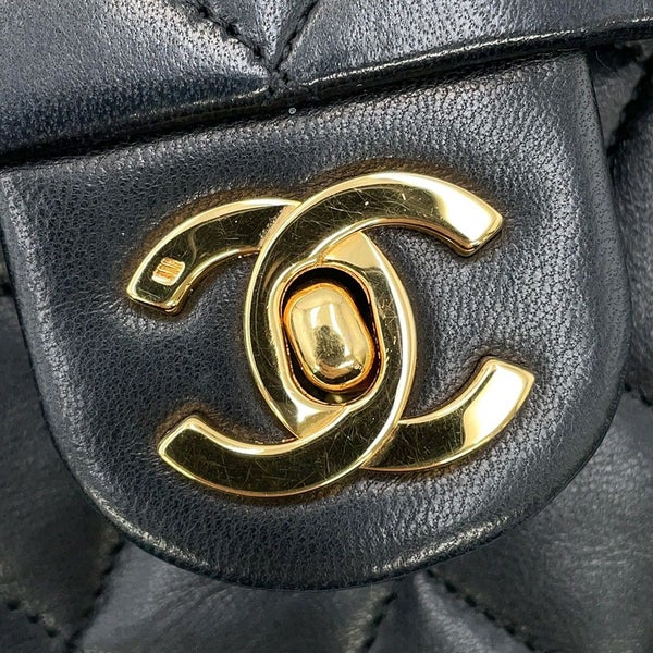 シャネル チェーンショルダーバッグ ミニ マトラッセ ココマーク シングルチェーン ラムスキン A01115 CHANEL 黒