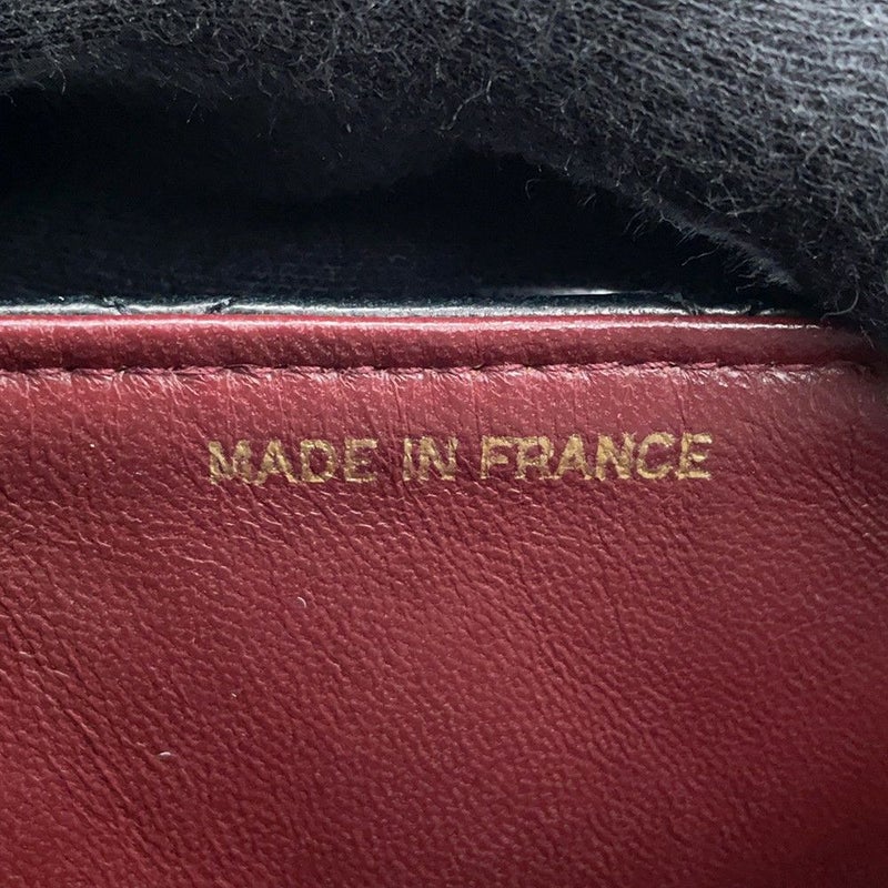 シャネル チェーンショルダーバッグ ミニ マトラッセ ココマーク シングルチェーン ラムスキン A01115 CHANEL 黒