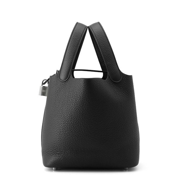エルメス ハンドバッグ ピコタンロックPM ブラック/シルバー金具 トリヨンクレマンス K刻印 黒