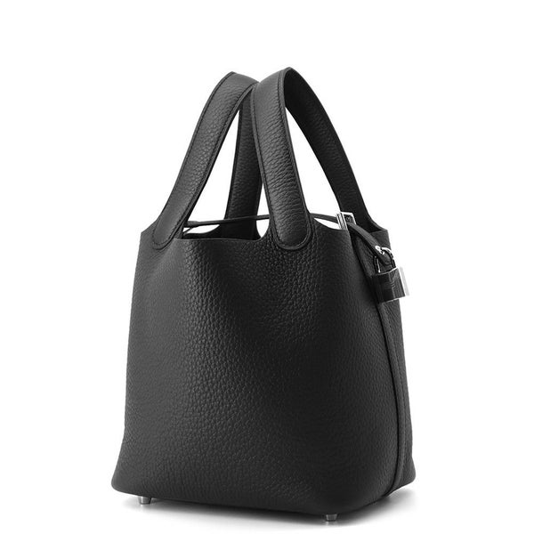 エルメス ハンドバッグ ピコタンロックPM ブラック/シルバー金具 トリヨンクレマンス K刻印 黒
