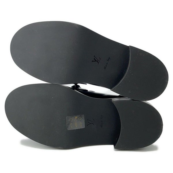 ルイヴィトン ローファー LV×YK アカデミーライン レザー レディースサイズ36 LOUIS VUITTON 靴 黒 ブラック 草間彌生