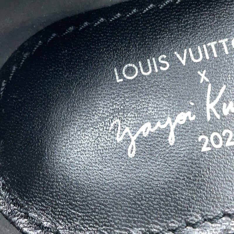 ルイヴィトン ローファー LV×YK アカデミーライン レザー レディースサイズ36 LOUIS VUITTON 靴 黒 ブラック 草間彌生