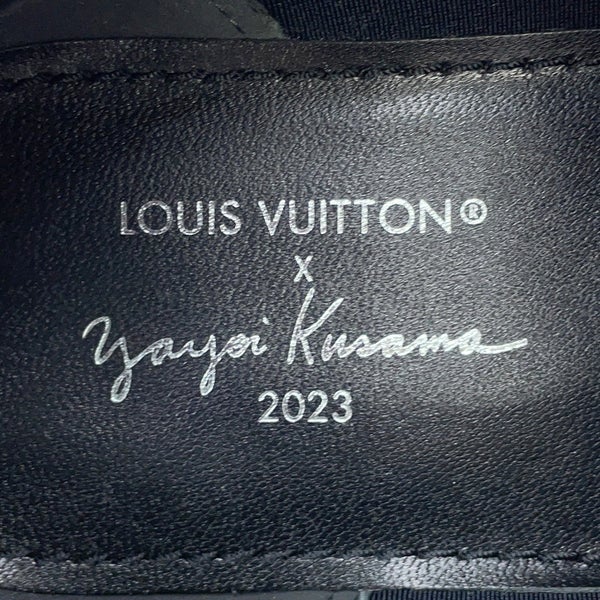 ルイヴィトン ローファー LV×YK アカデミーライン レザー レディースサイズ36 LOUIS VUITTON 靴 黒 ブラック 草間彌生