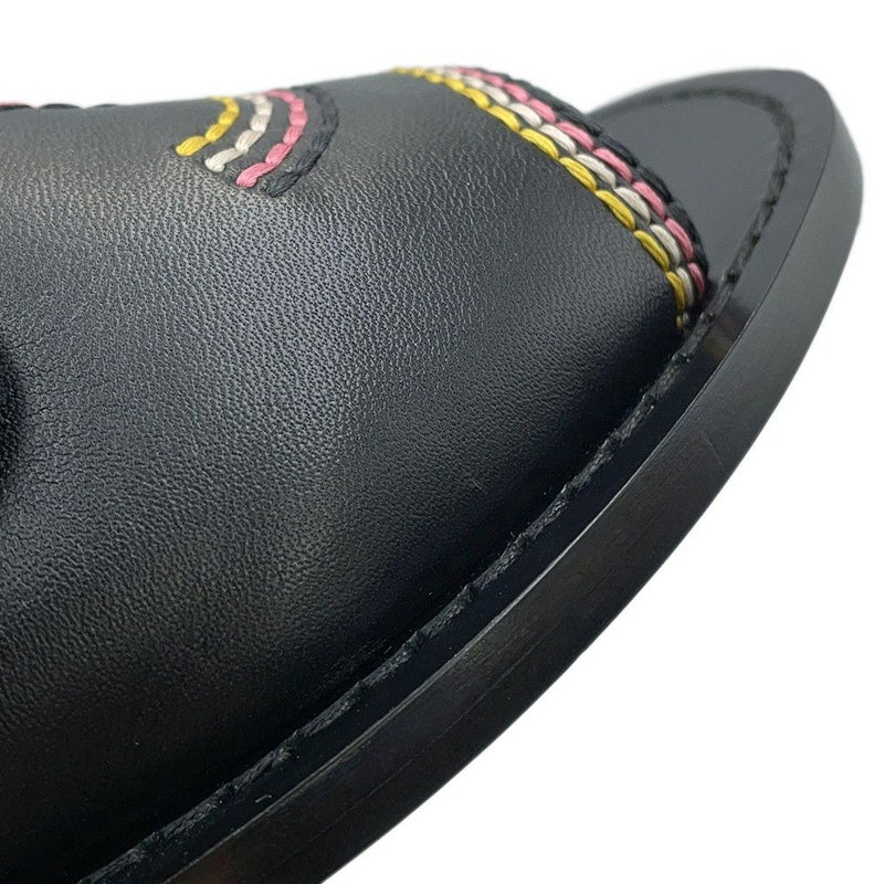 シャネル サンダル ココマーク レザー レディースサイズ37C CHANEL 靴 黒