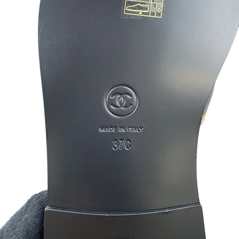 シャネル サンダル ココマーク レザー レディースサイズ37C CHANEL 靴 黒