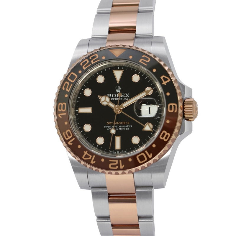 ロレックス GMTマスター2 デイト SS/K18PG 126711CHNR ROLEX 腕時計 エバーローズゴールド 黒文字盤